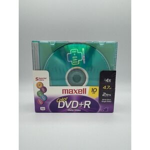 Maxell DVD+R COLOR 10 Pack 4.7 GB Single Sided